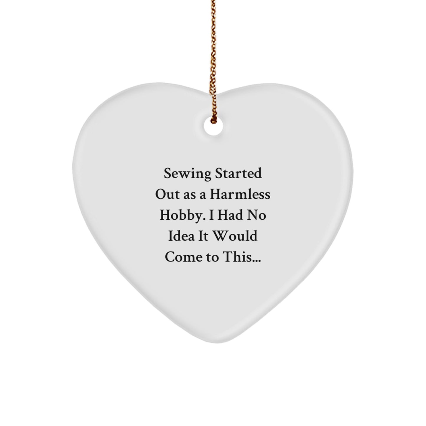 Funny Sewing Heart Ornament Gifts from Family to Friends for Christmas - Image 1