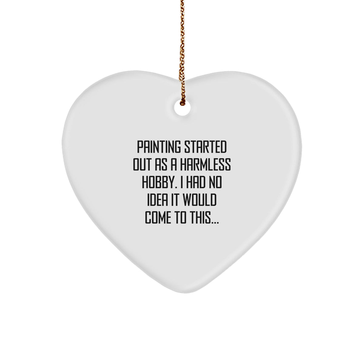 Painting Heart Ornament Charming Keepsake Christmas Gift for Him - Image 1