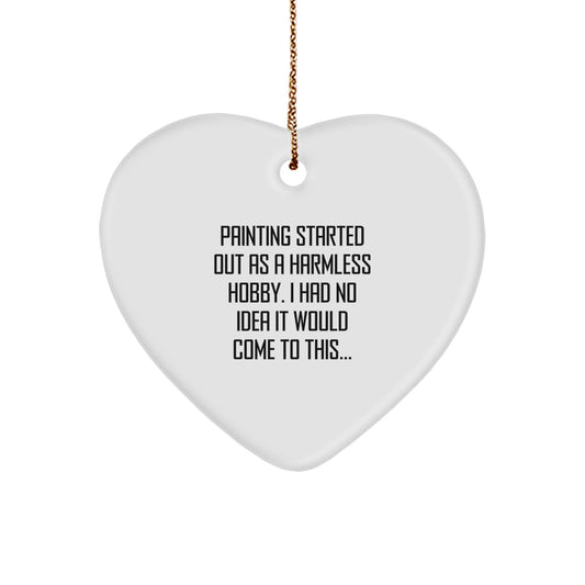 Painting Heart Ornament Charming Keepsake Christmas Gift for Him - Image 1