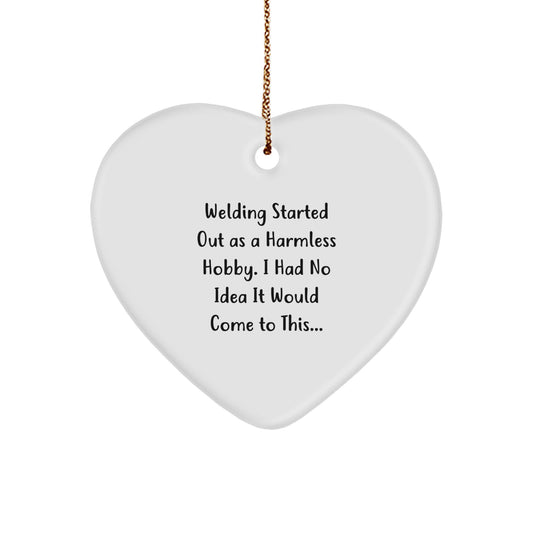 Christmas Gift Welding Keepsake Heart Ornament for Roommates - Image 1