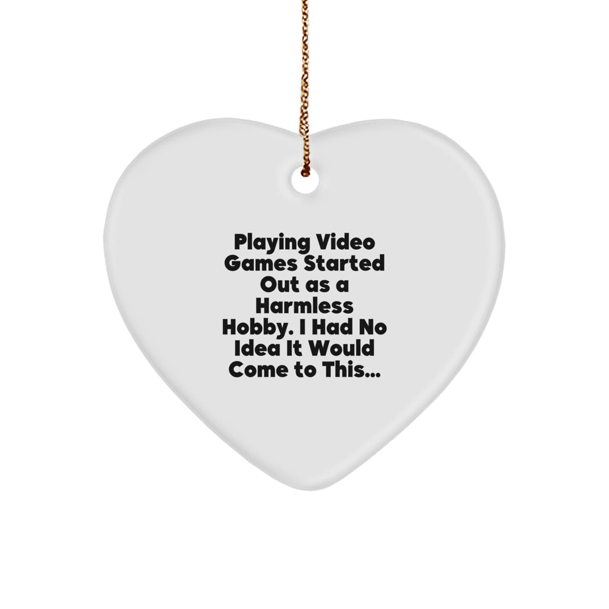 Humorous Playing Video Games Christmas Ornament Gift for Friends - Image 1