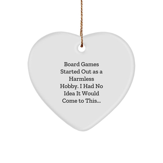 Board Games Heart Ornament for Coworkers Idea Christmas Gift - Image 1