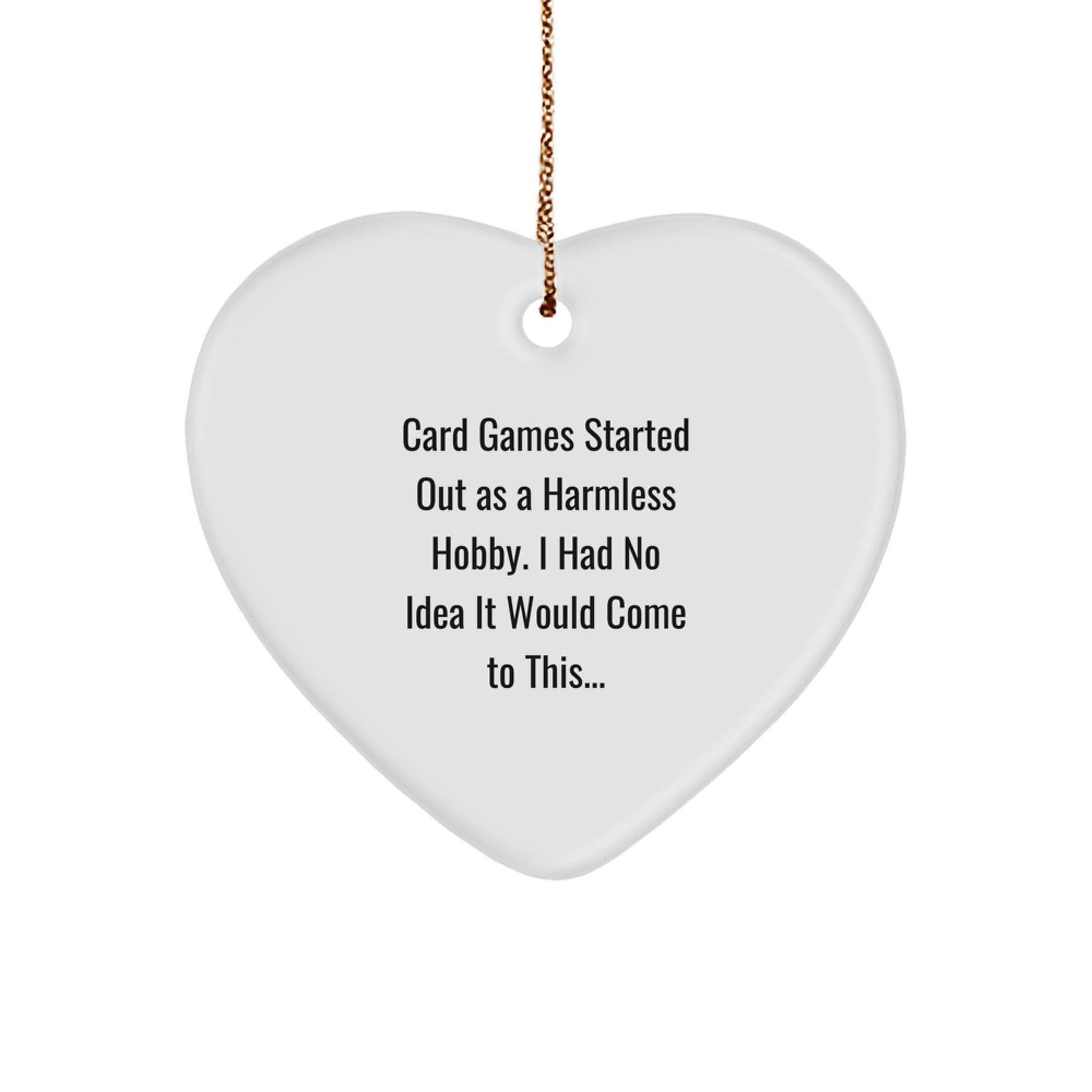 Funny Card Games Gifts - Heart Ornament for Men, Women, Friends, or Family - Christmas Unique Gifts from Loved Ones - Image 1