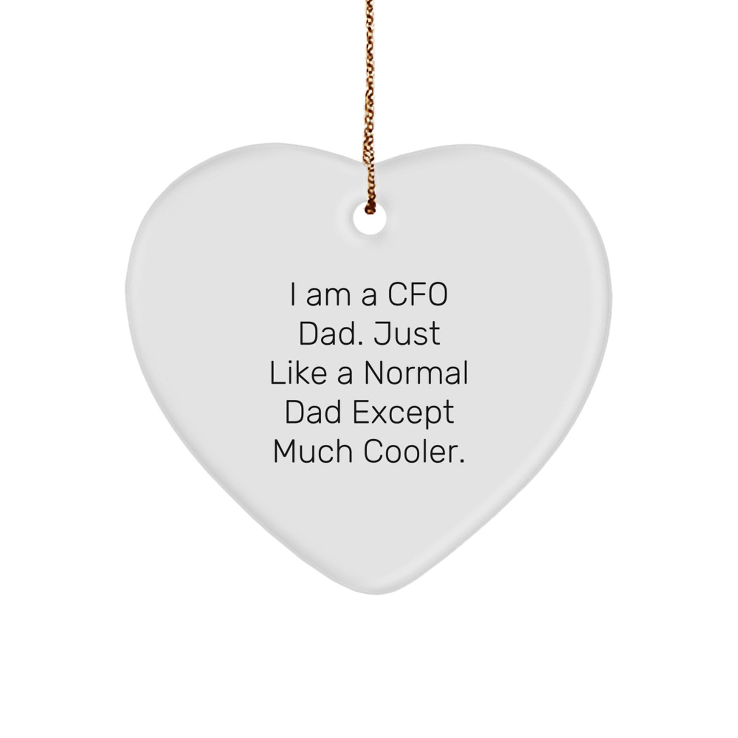 Christmas Gift for Her Cfo Dad Heart Ornament Present Christmas Tree - Image 1
