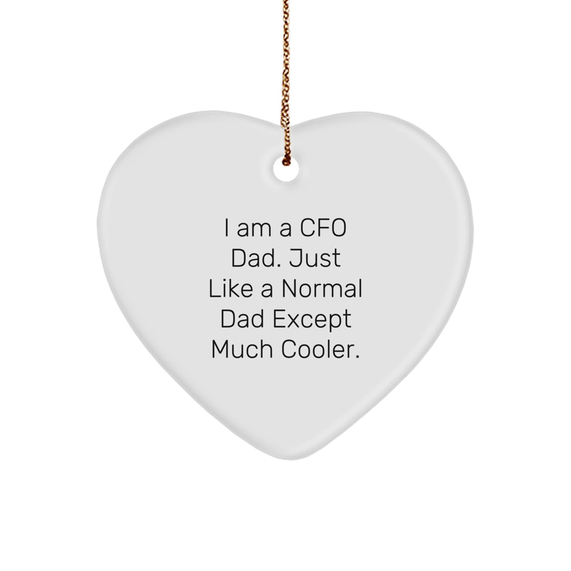Christmas Gift for Her Cfo Dad Heart Ornament Present Christmas Tree - Image 1