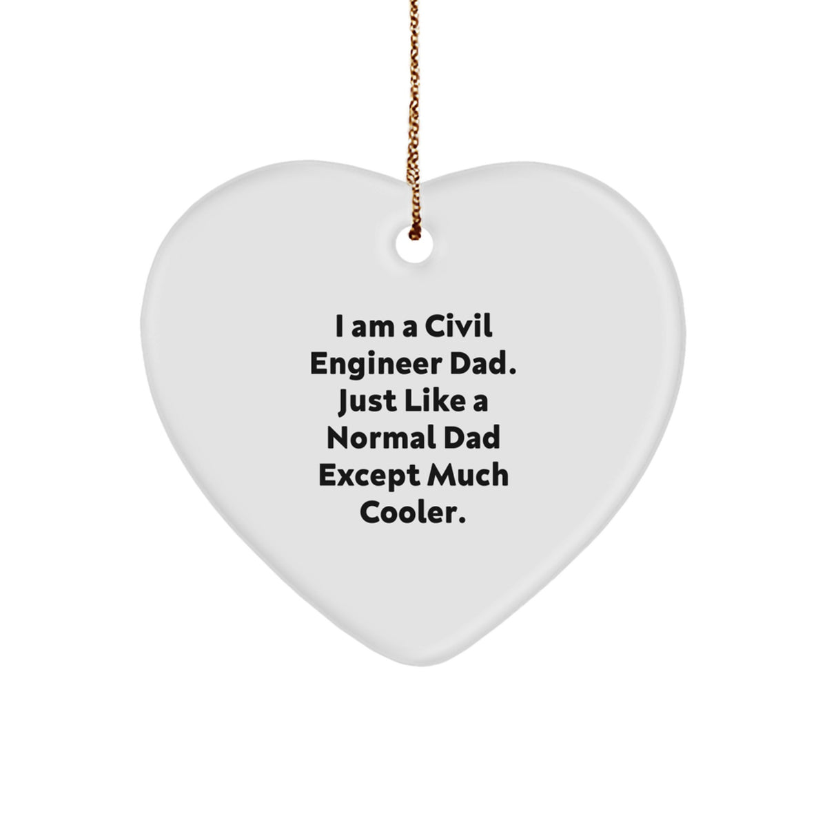Christmas Gift Civil Engineer Dad Ornament - A Cool Dad Keepsake - Image 1