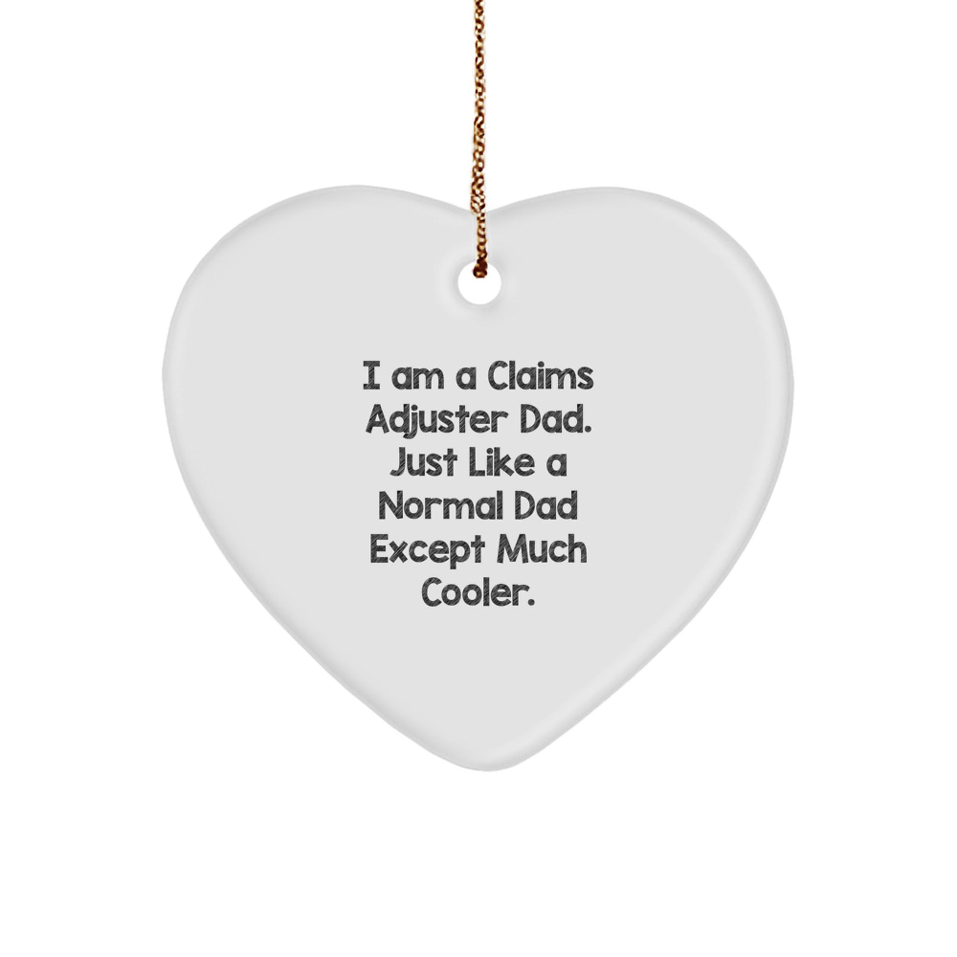 Christmas Gift for Her Claims Adjuster Dad Ornament Present - Image 1