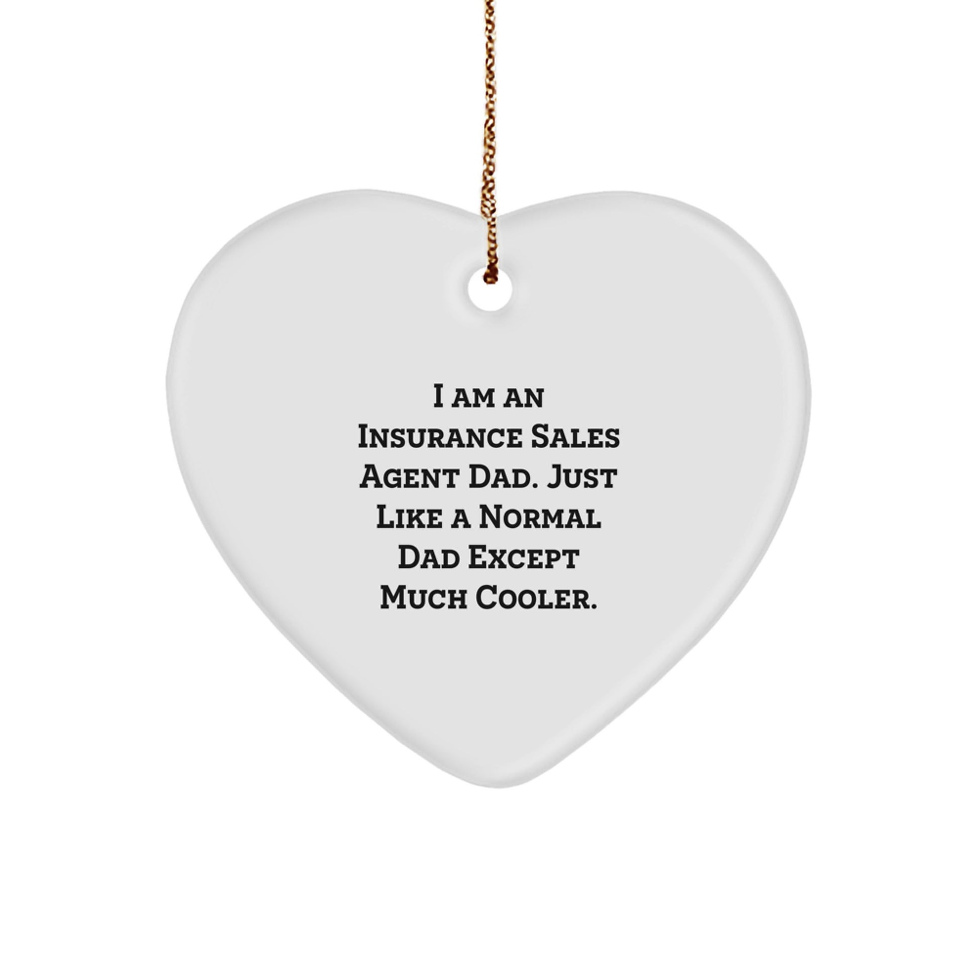Insurance Sales Agent Heart Ornament Keepsake for Him Christmas Gift - Image 1