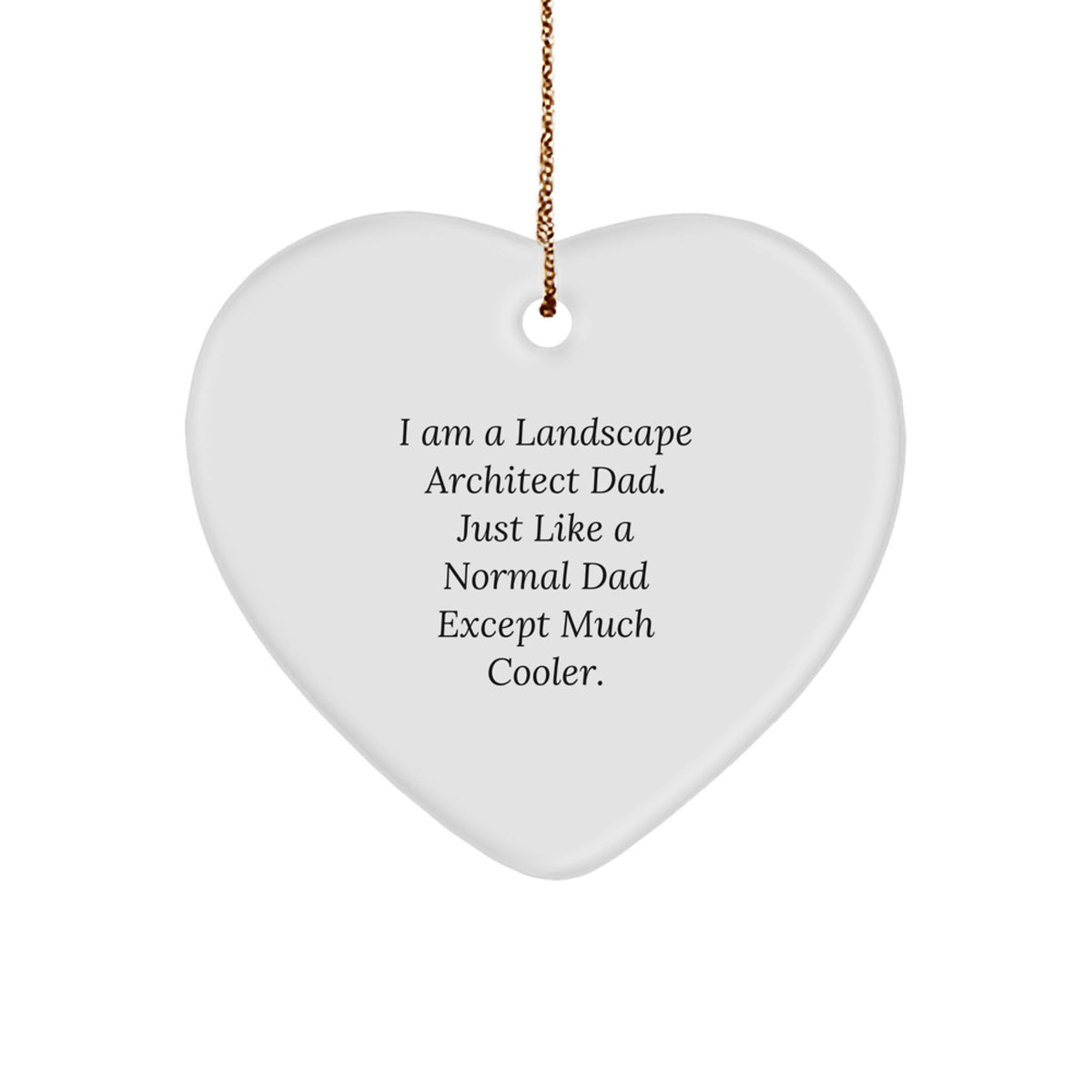 Witty Landscape Architect Dad Christmas Ornament Gift for Friends - Image 1