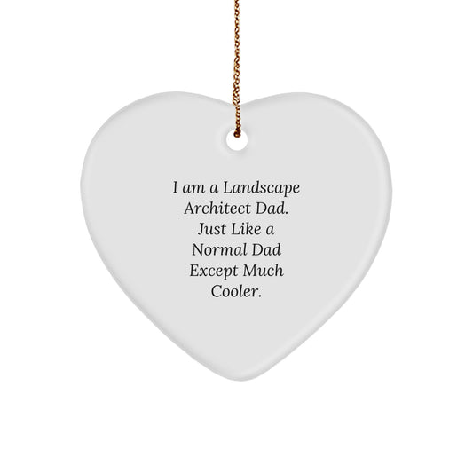 Witty Landscape Architect Dad Christmas Ornament Gift for Friends - Image 1
