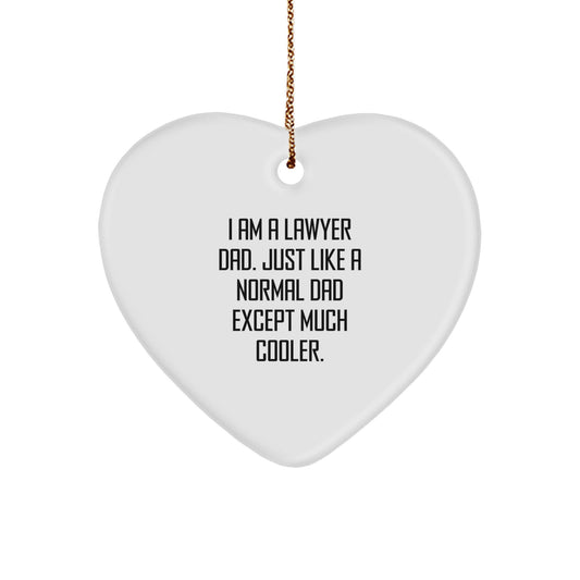 Cool Lawyer Dad Christmas Ornament Gift for Friends - Image 1