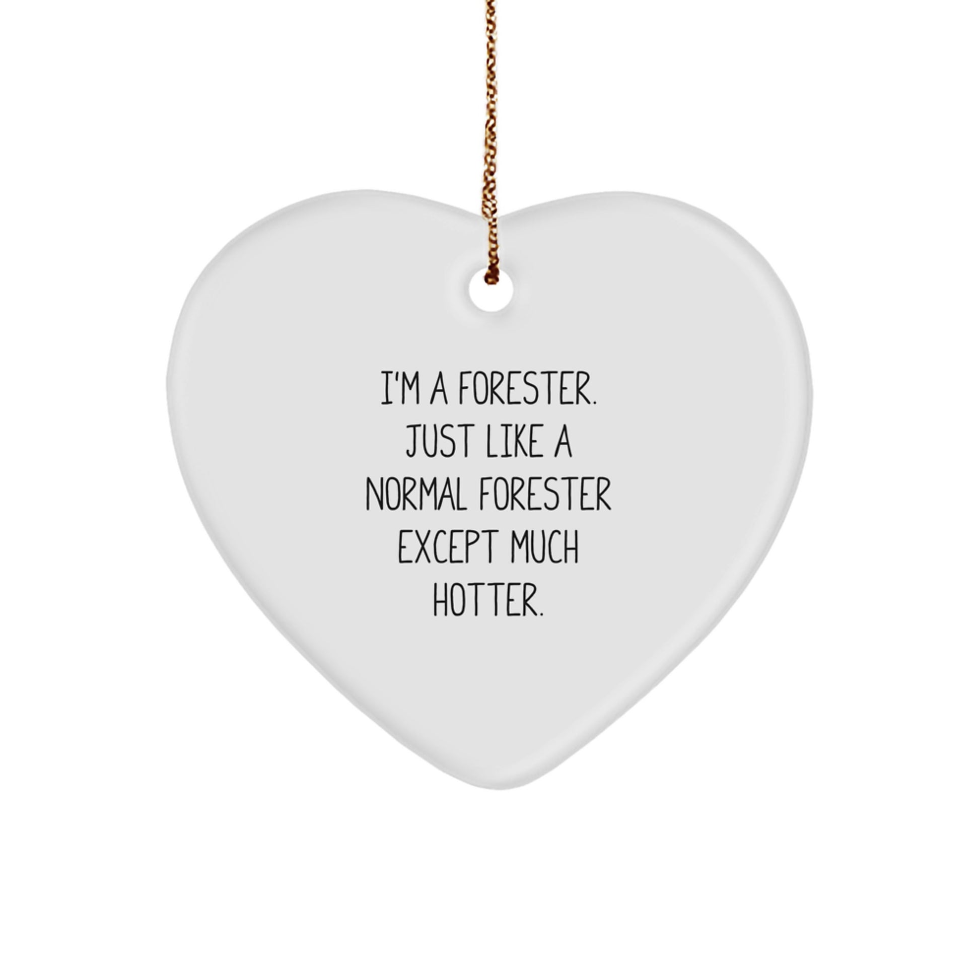 Funny Forester Heart Ornament Gifts from Friends or Family with Humor, Forester Love, Christmas Unique Presents - Image 1