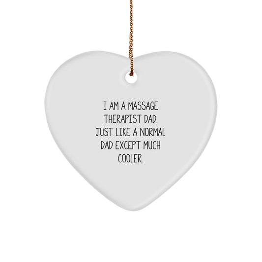 Witty Christmas Ornament Gift for Friends Massage Therapist Dad - Much - Image 1