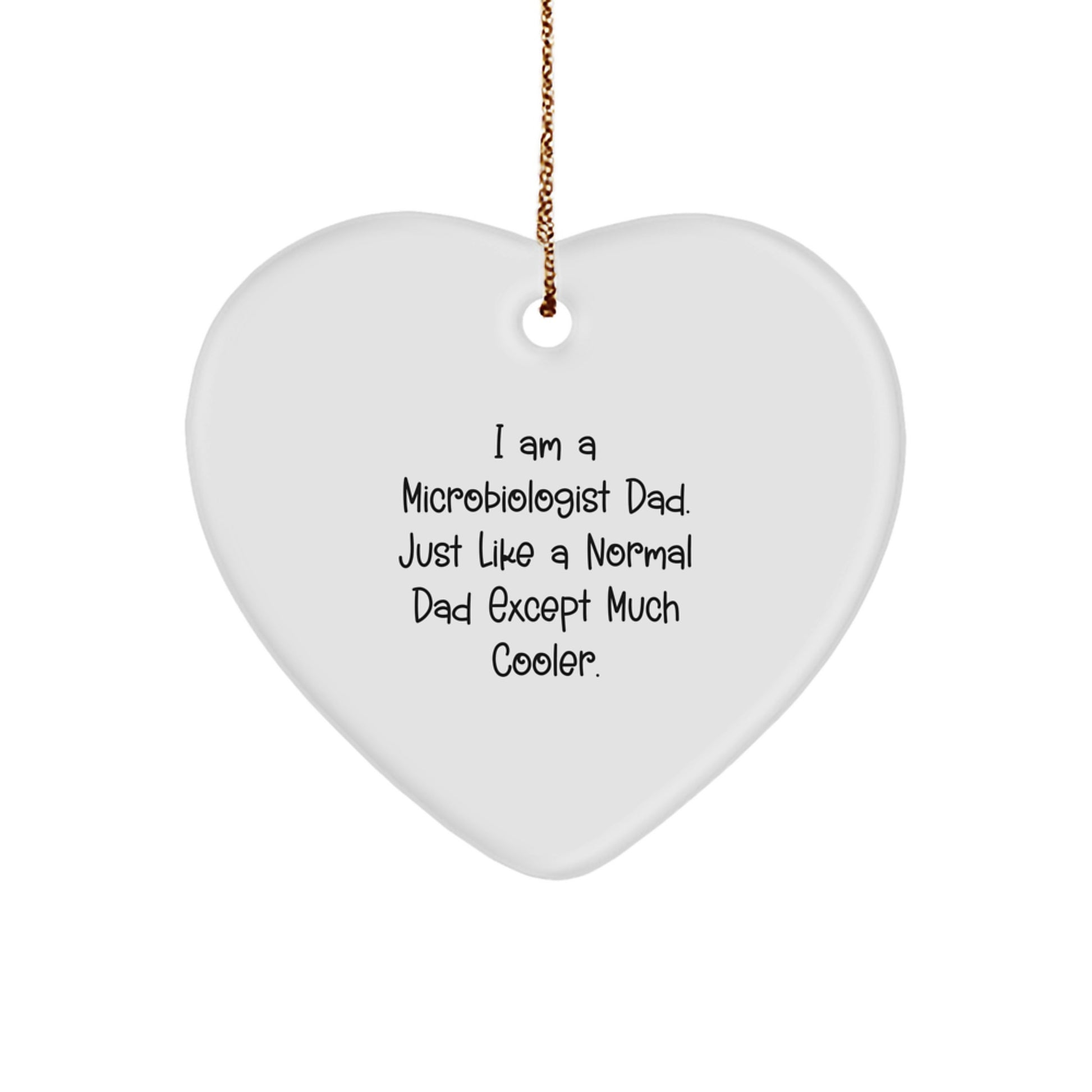 Cool Microbiologist Dad Novelty Christmas Ornament for Friends Gift - Image 1