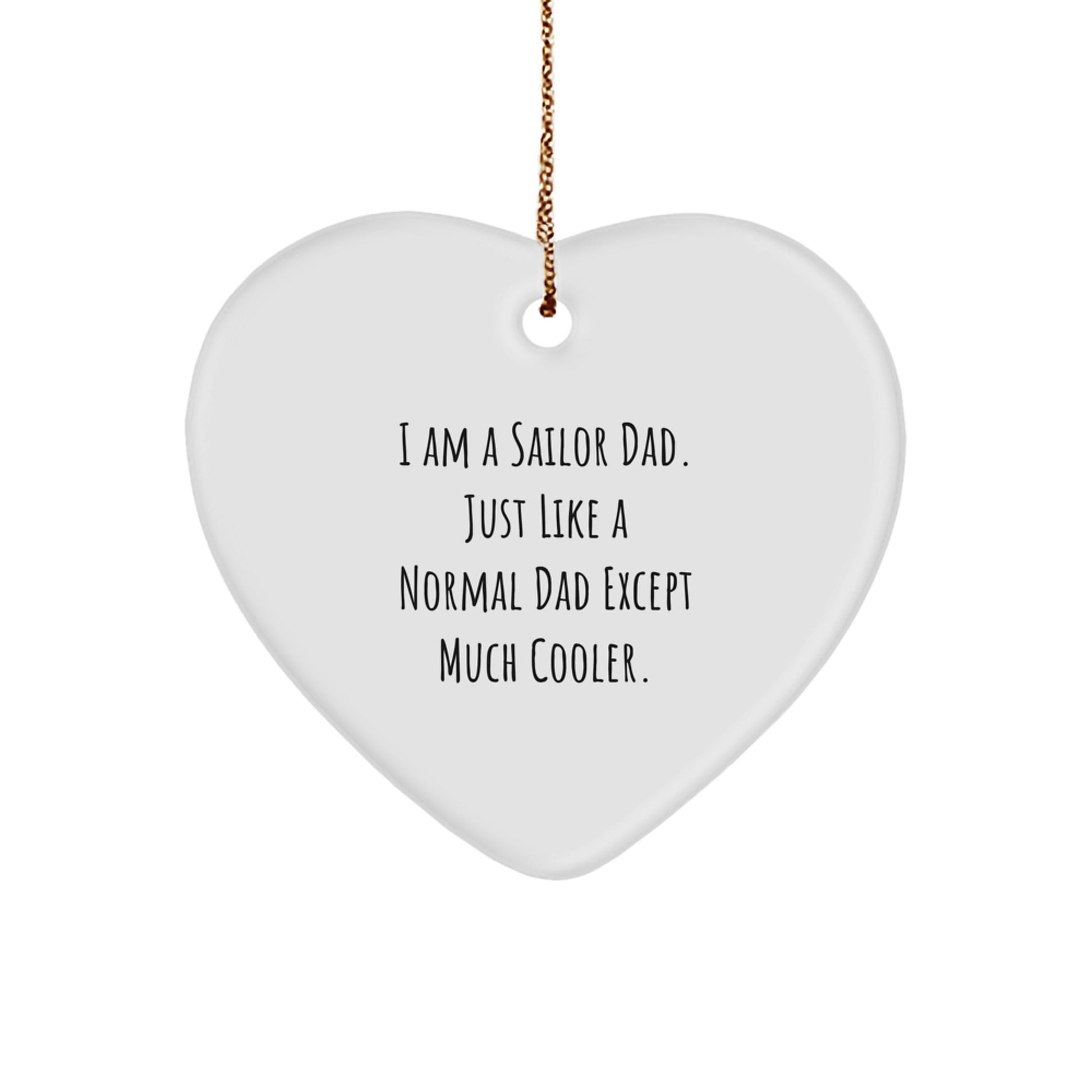 Heart Ornament Idea for Coworkers – Sailor Dad Christmas Gift - Image 1