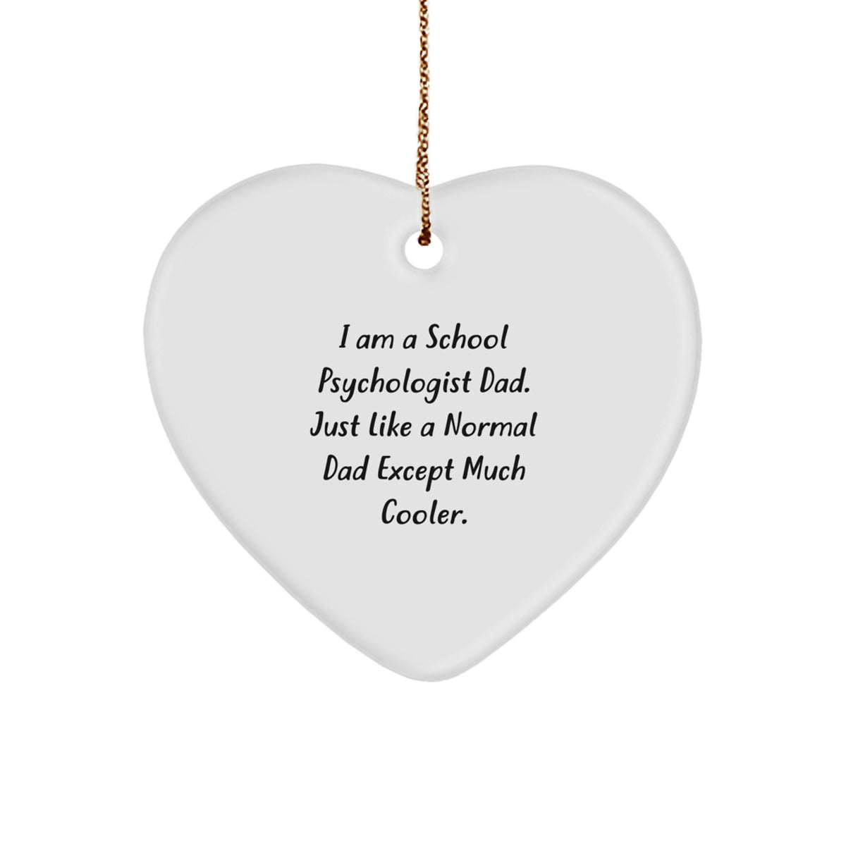 Favorite School Psychologist Heart Ornament for Kids Christmas Gift - Image 1