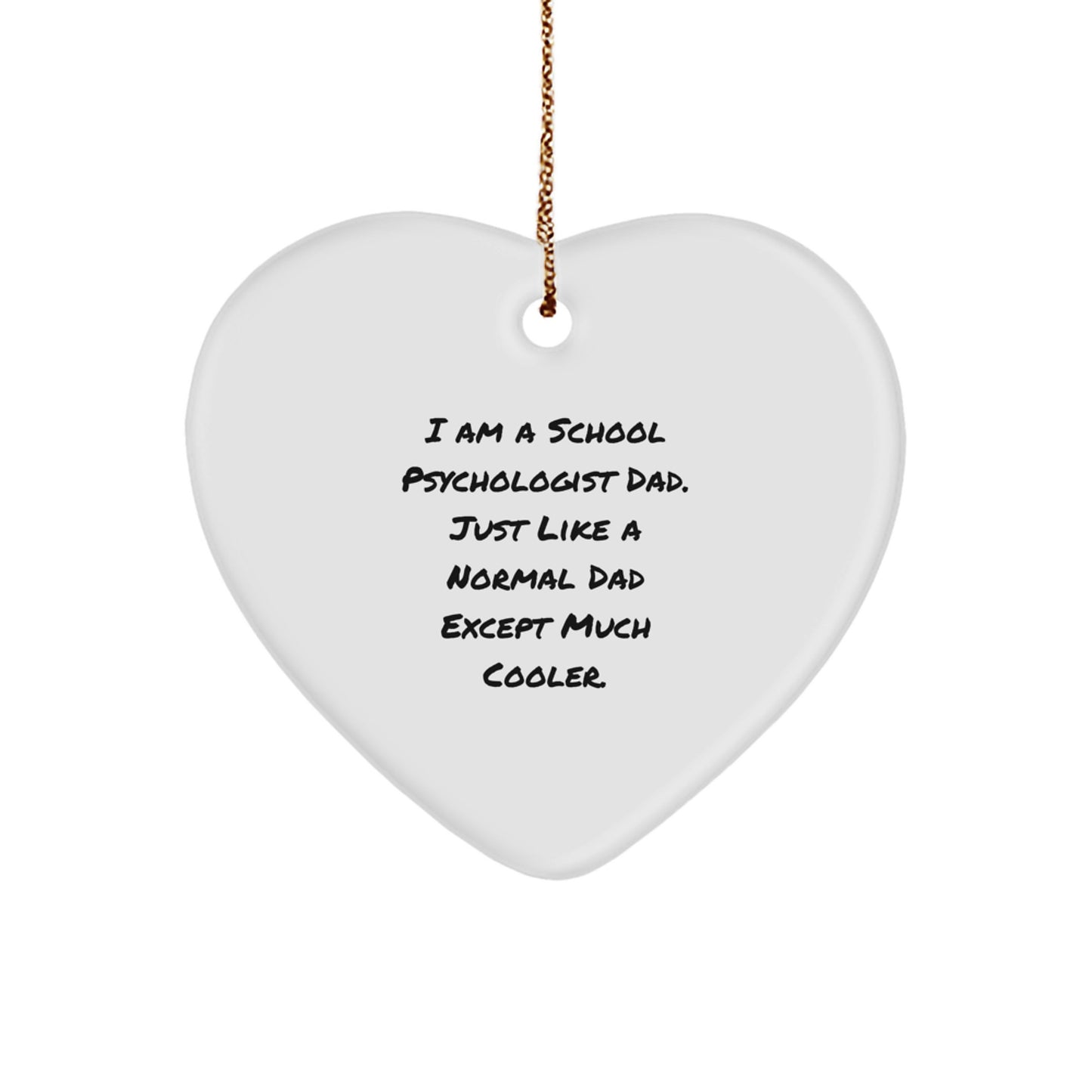 Christmas Gift Surprise School Psychologist Heart Ornament for Teens - Image 1