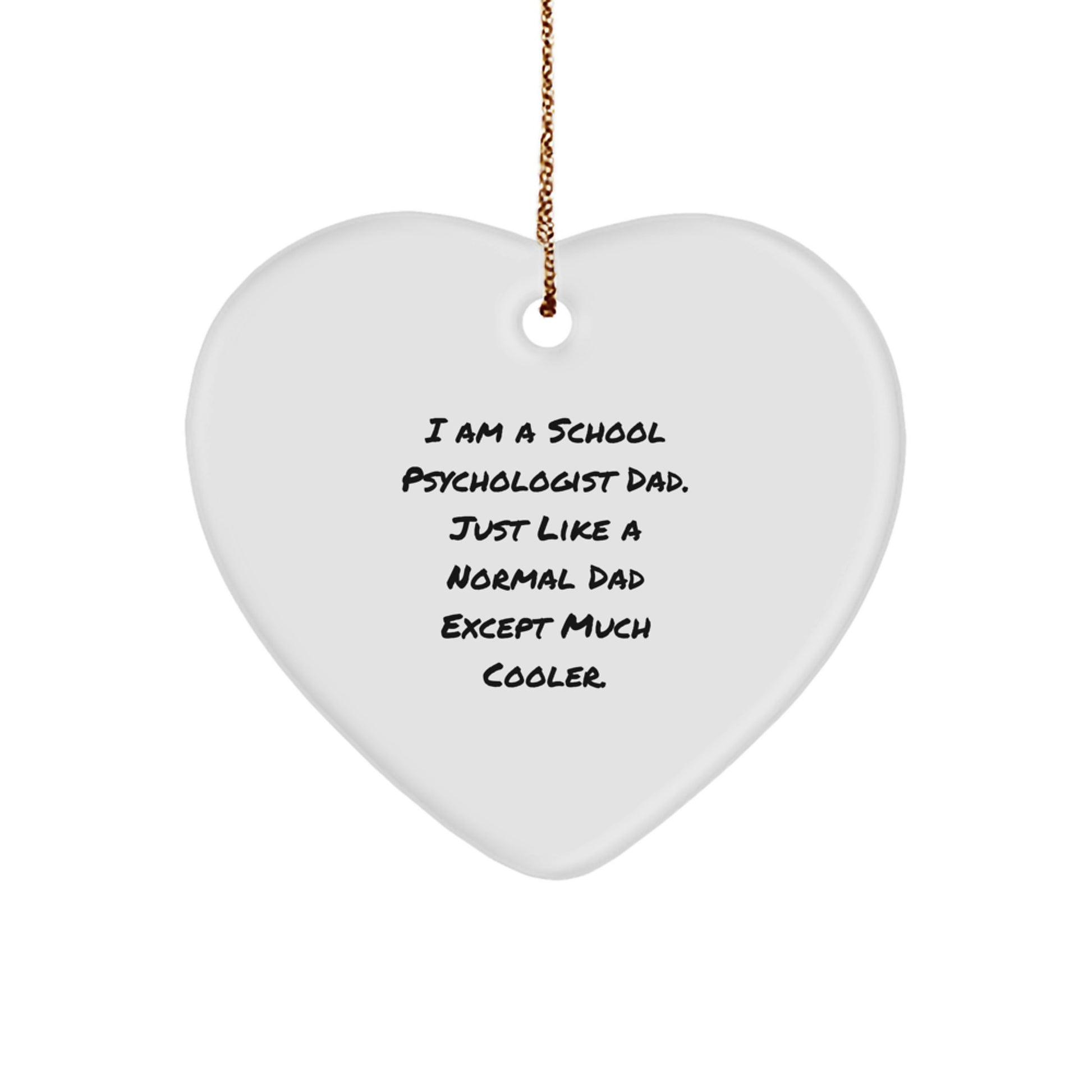 Christmas Gift Surprise School Psychologist Heart Ornament for Teens - Image 1
