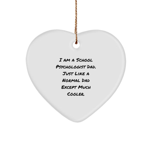 Christmas Gift Surprise School Psychologist Heart Ornament for Teens - Image 1