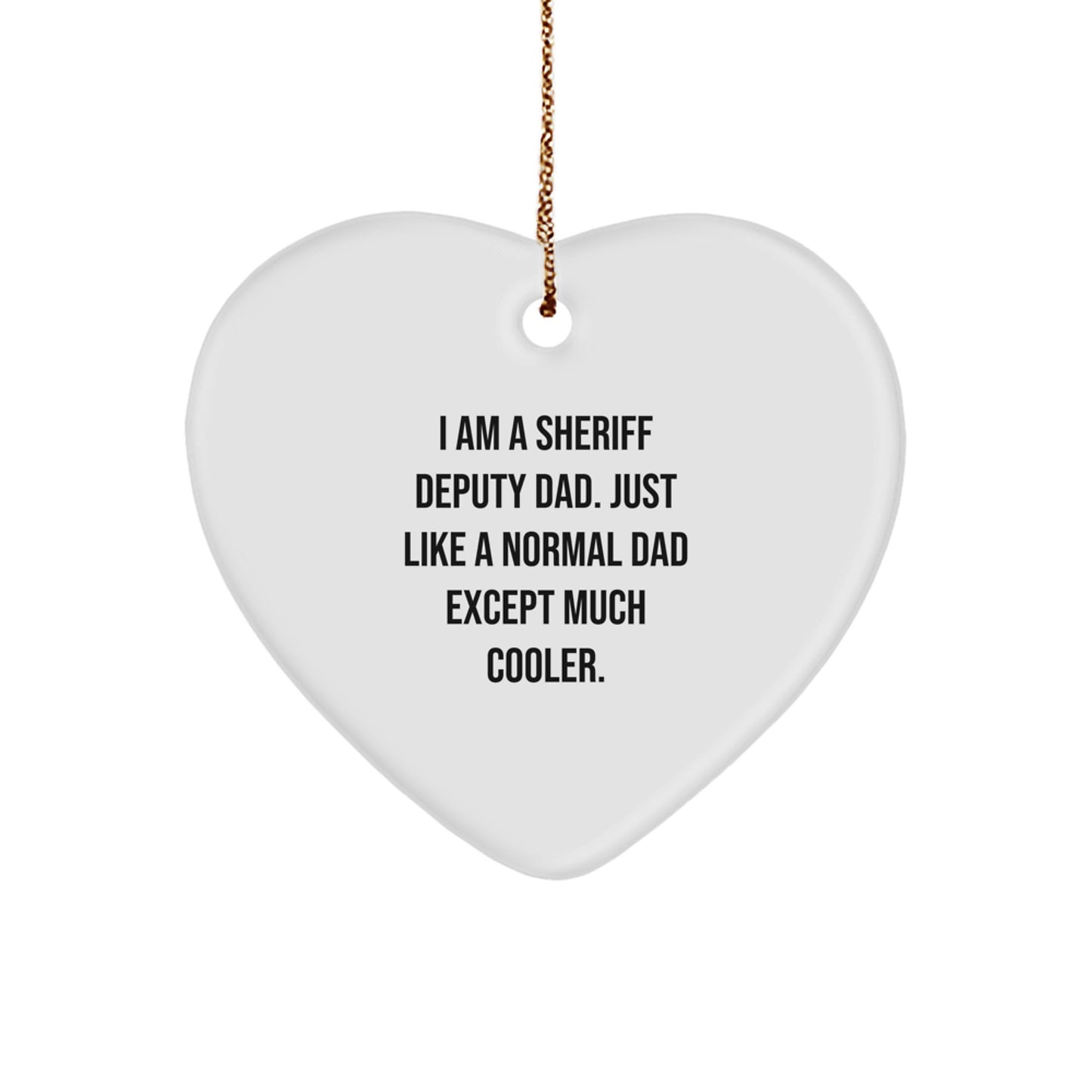Cool Sheriff Deputy Dad Christmas Ornament for Friends Novelty Gift - Image 1