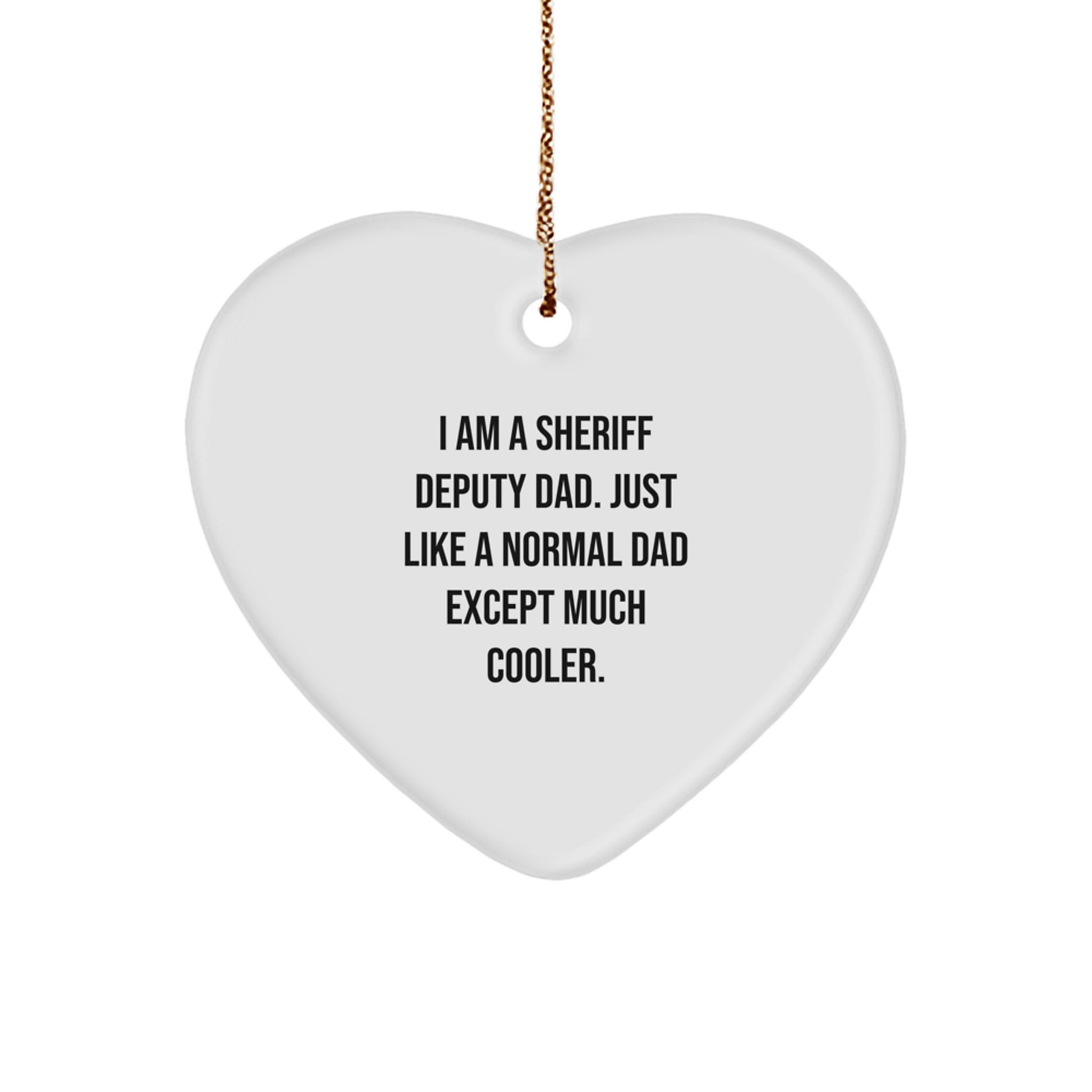 Cool Sheriff Deputy Dad Christmas Ornament for Friends Novelty Gift - Image 1
