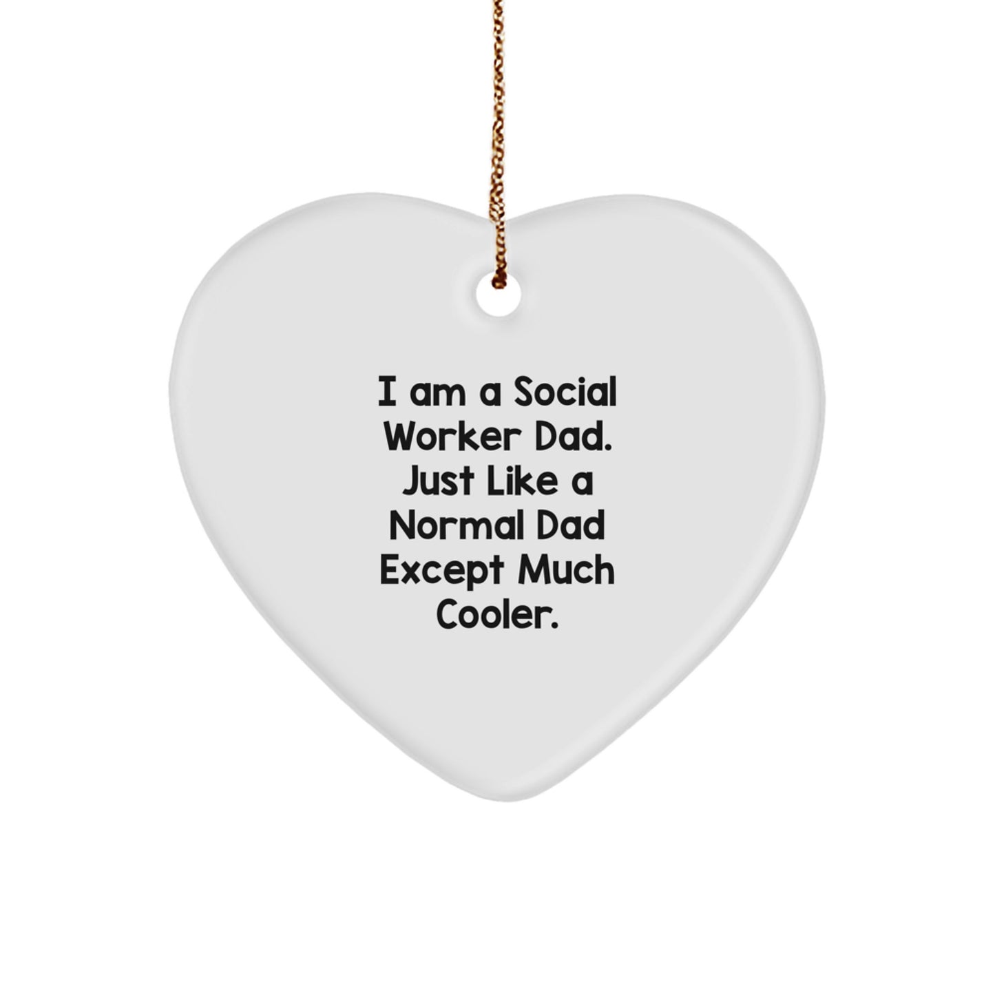 Social Worker Dad Christmas Ornament Idea for Coworkers Gift - Image 1
