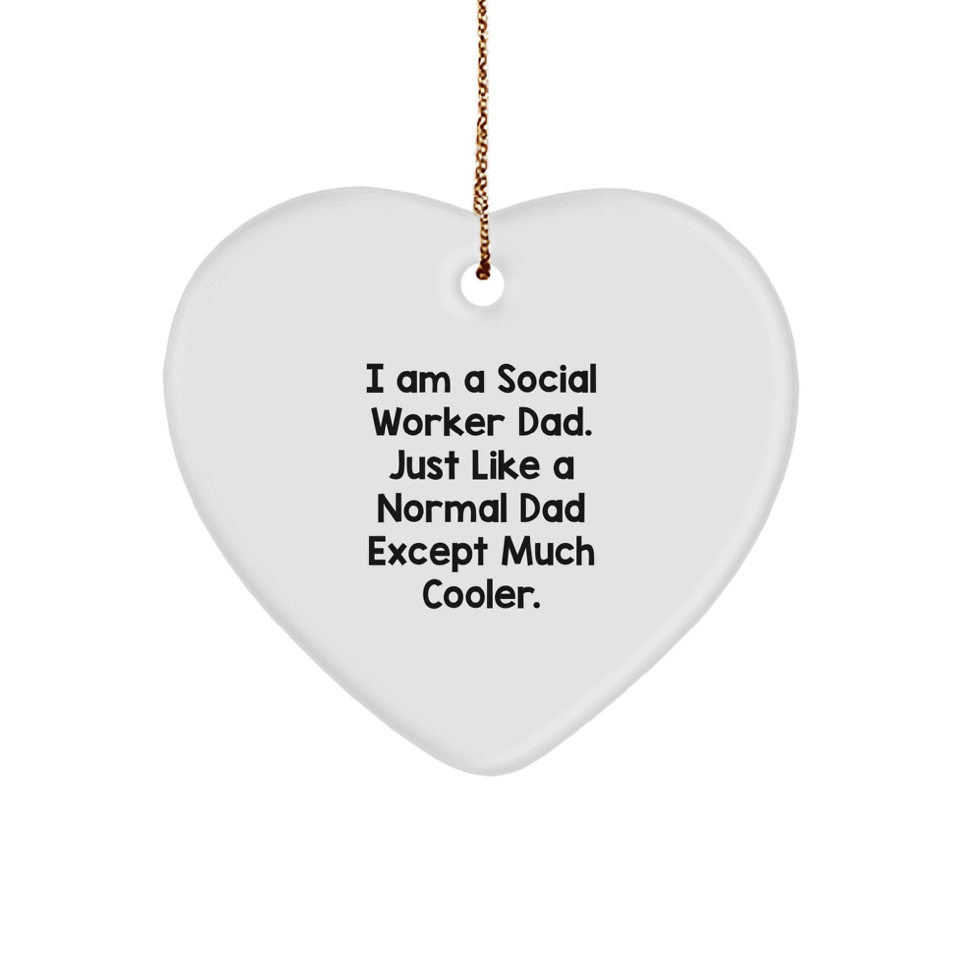 Social Worker Dad Christmas Ornament Idea for Coworkers Gift - Image 1