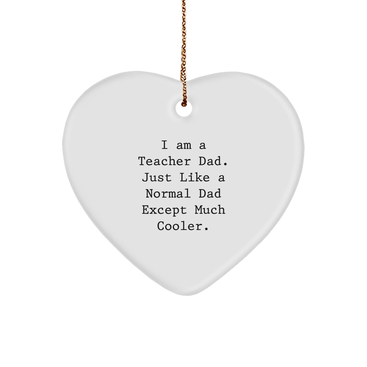 Teacher Heart Ornament Idea for Coworkers Christmas Gift - Image 1