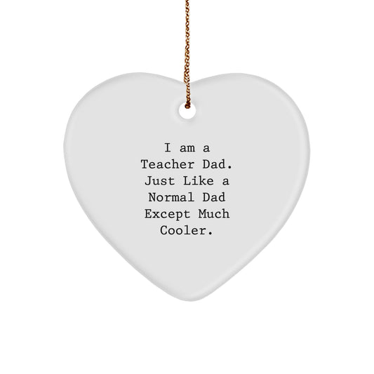 Teacher Heart Ornament Idea for Coworkers Christmas Gift - Image 1