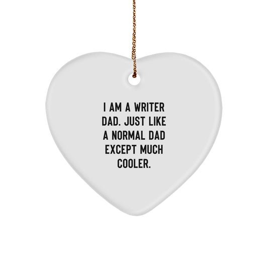 Teen Writer Dad Memento Christmas Ornament Gift - Image 1