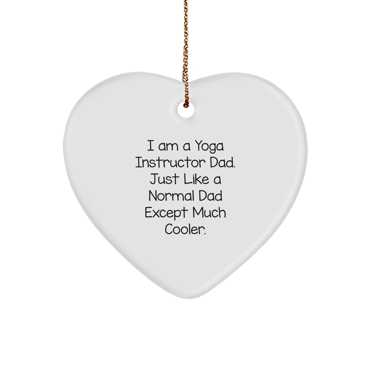 Surprise Yoga Instructor Dad Christmas Ornament for Family Gift - Image 1