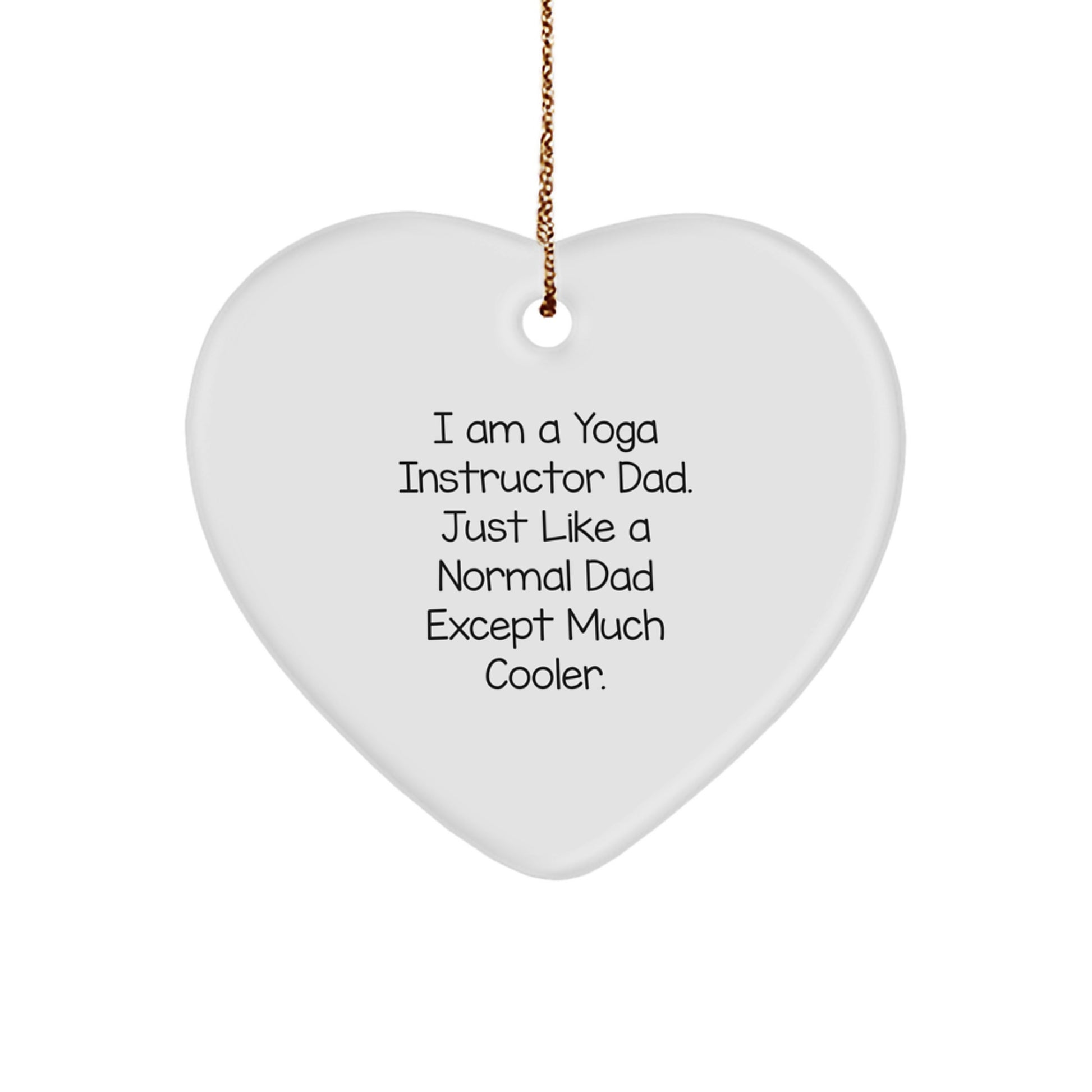 Surprise Yoga Instructor Dad Christmas Ornament for Family Gift - Image 1