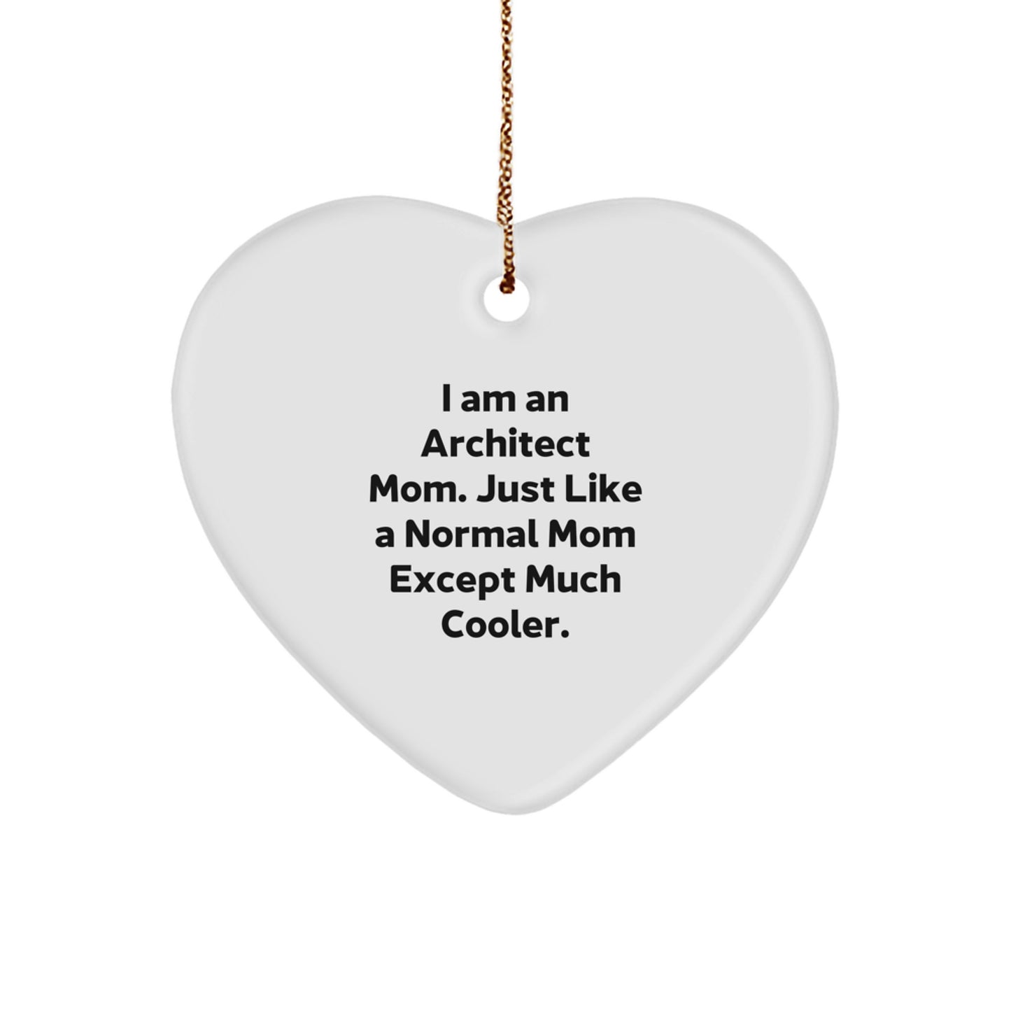 Cool Mom Architect Christmas Ornament Gift for Friends - Image 1