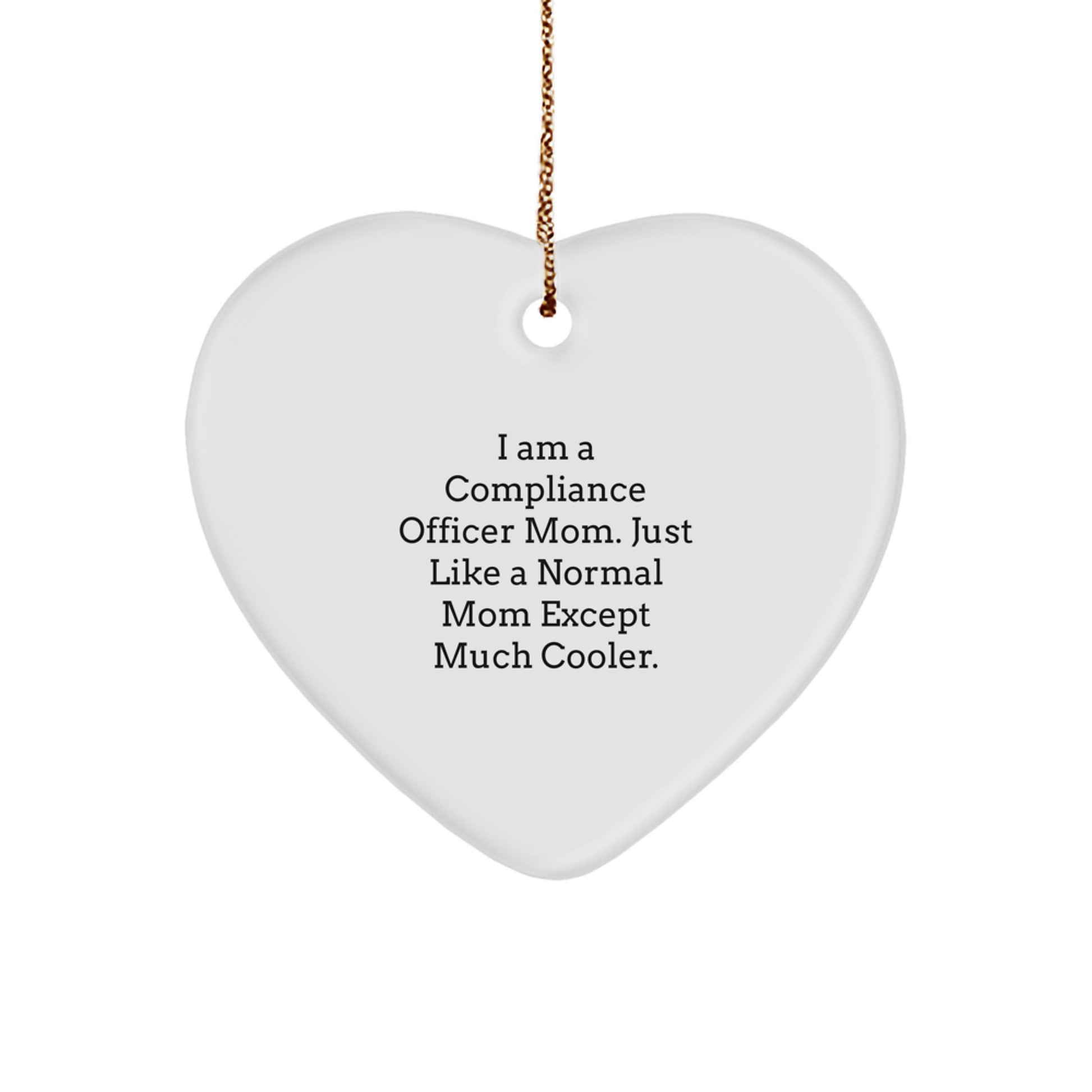 Christmas Gift for Her Compliance Officer Mom Ornament Present - Image 1