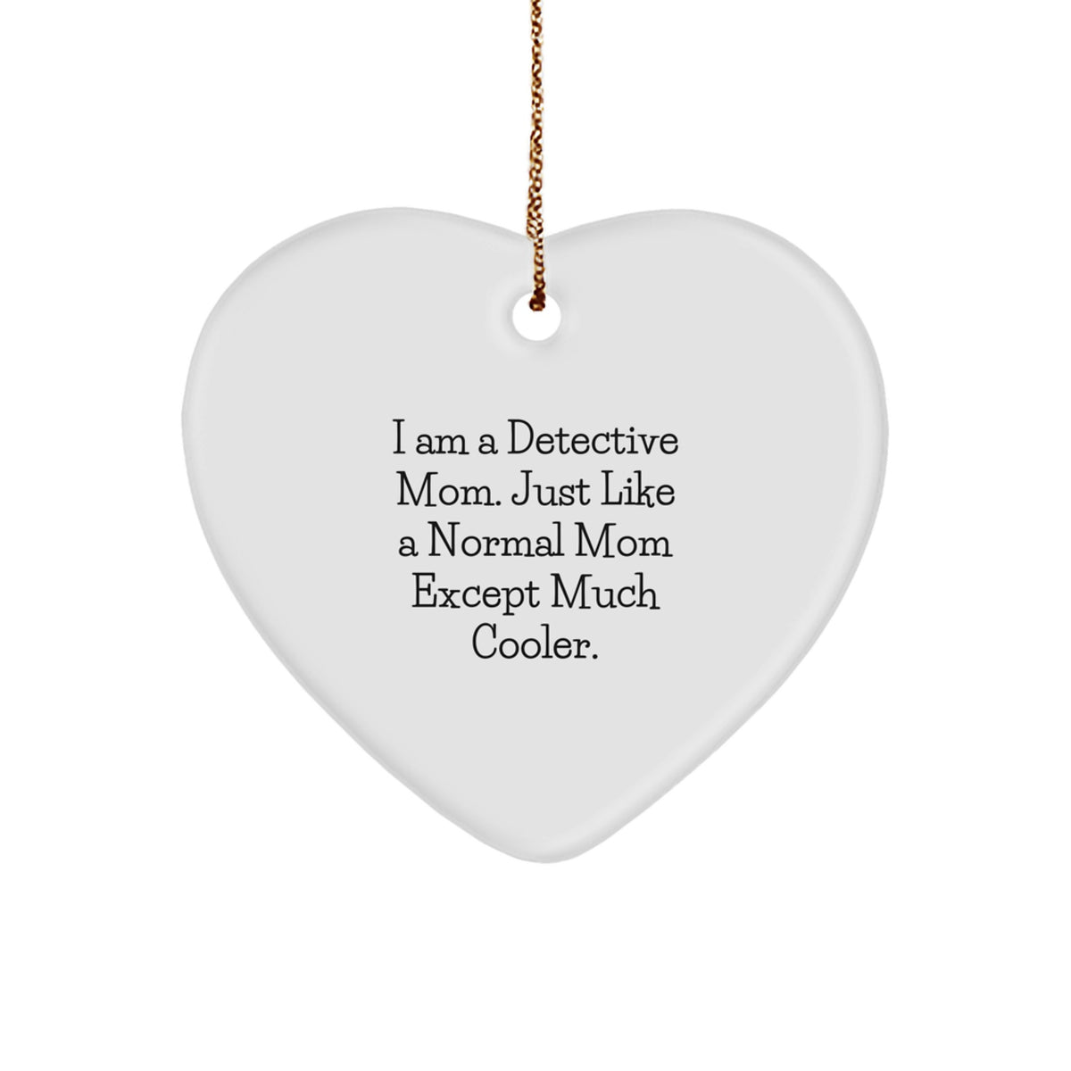Christmas Gift Detective Mom Christmas Ornament - A Cool Present for Her - Image 1