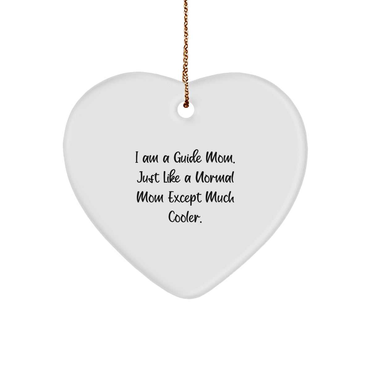 Mom Guide Heart Keepsake Bright Christmas Ornament for Him Gift - Image 1