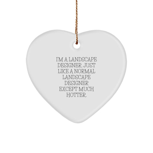 Funny Landscape Designer Heart Ornament Gifts from Friends for Christmas Unique Present Ideas - Image 1