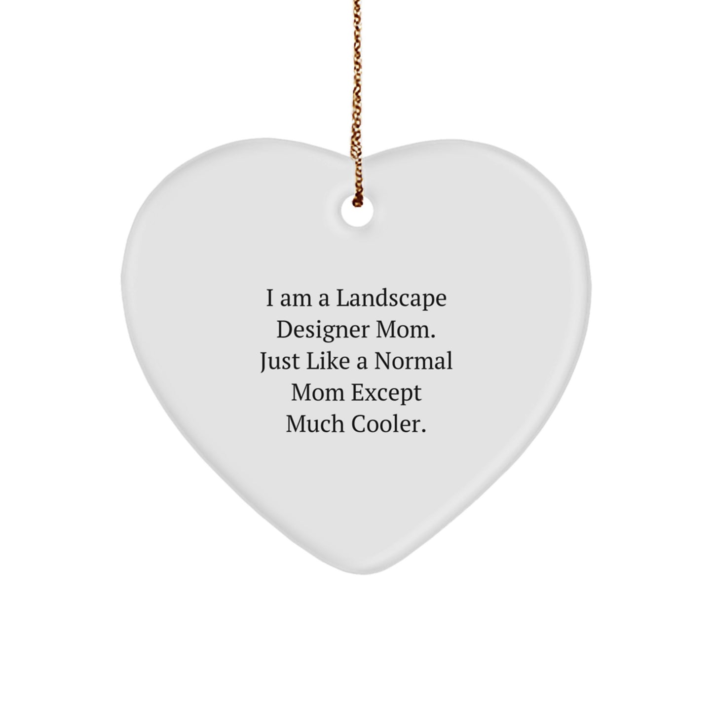 Christmas Gift Landscape Designer Heart Ornament for Her Present - Image 1