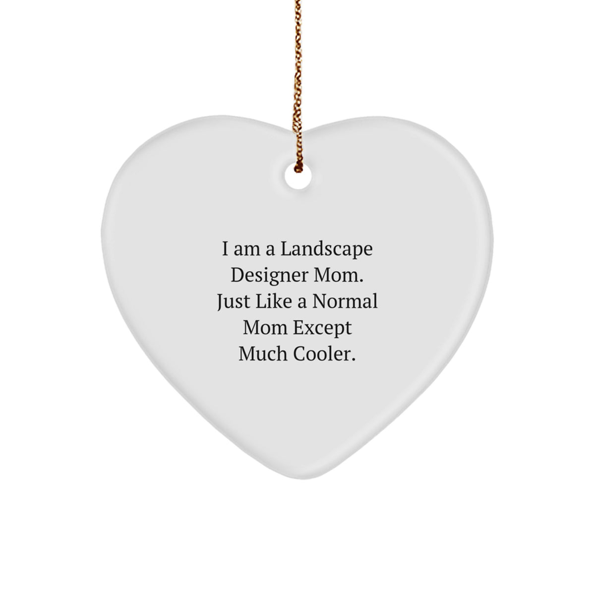 Christmas Gift Landscape Designer Heart Ornament for Her Present - Image 1