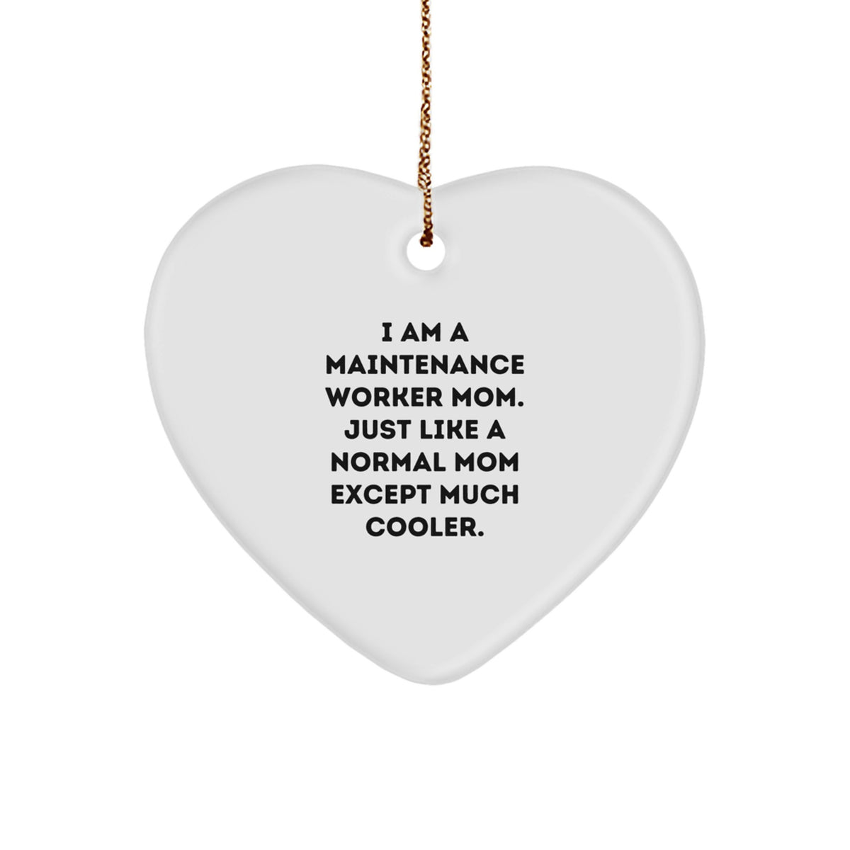 Maintenance Worker Heart Ornament Idea for Coworkers Christmas Gift - Image 1
