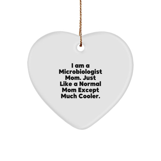 Cool Microbiologist Mom Christmas Ornament for Friends Gift - Image 1