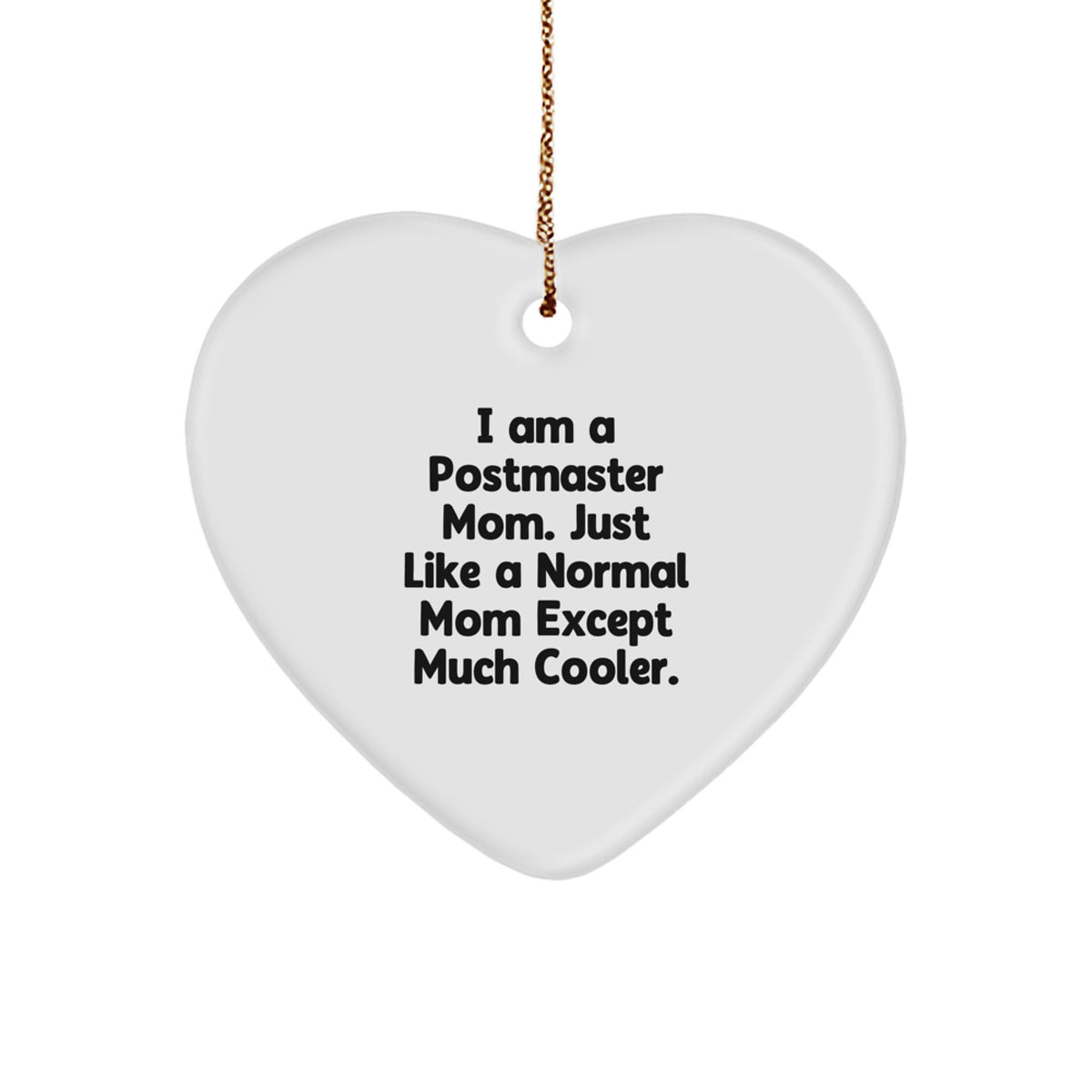 Postmaster Mom Heart Ornament Christmas Unique Gift Idea for Coworkers - Image 1