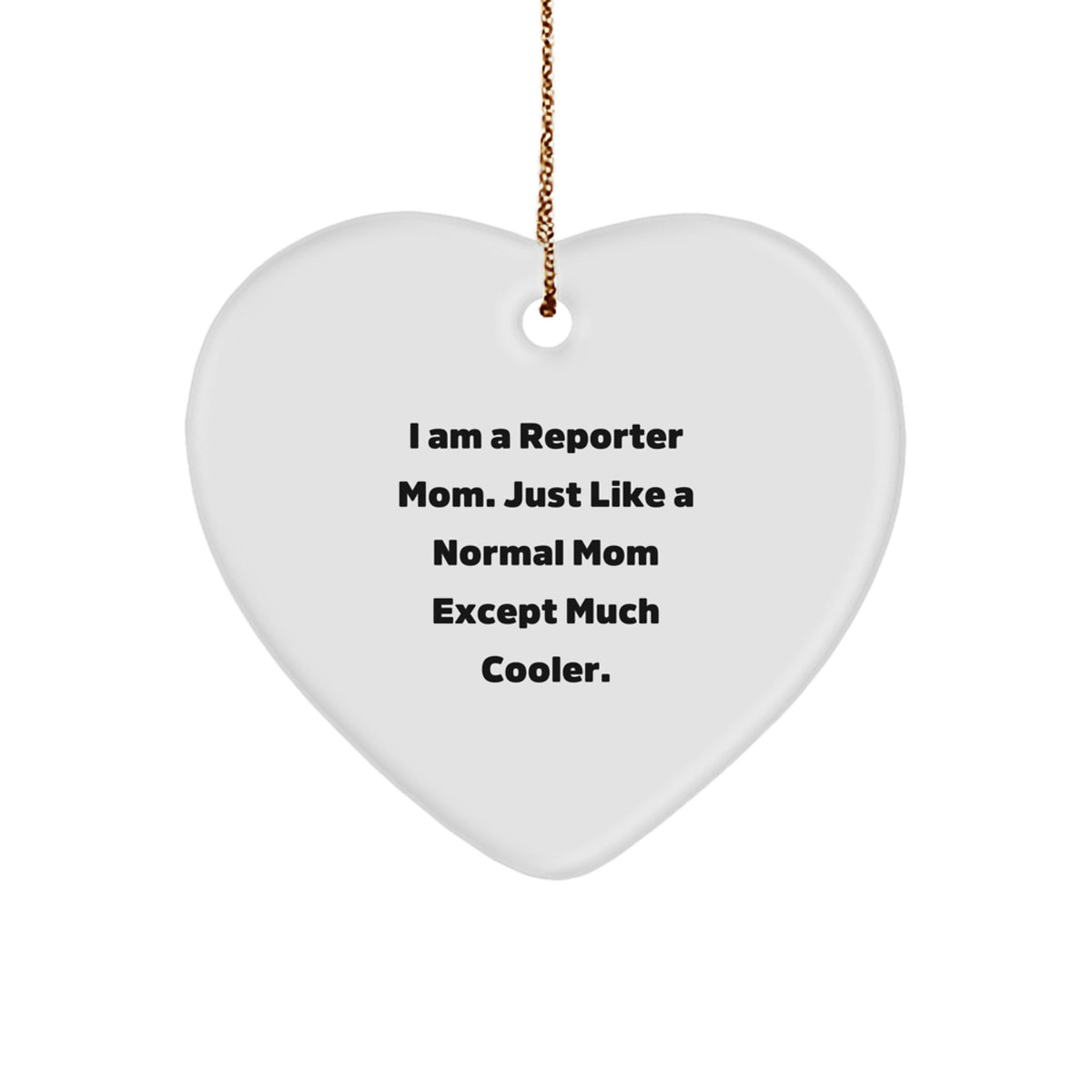 Reporter Heart Ornament Novelty Cool for Friends Christmas Unique Gift - Image 1