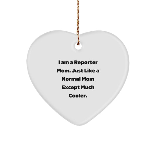 Reporter Heart Ornament Novelty Cool for Friends Christmas Unique Gift - Image 1