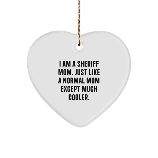 Christmas Gift Sheriff Mom Christmas Ornament - A Cool Mom Present - Image 1