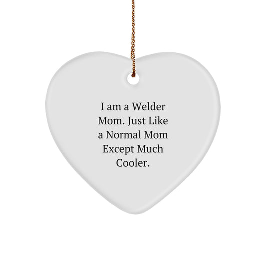 Playful Welder Mom Christmas Ornament - Novelty Gift for Friends - Image 1