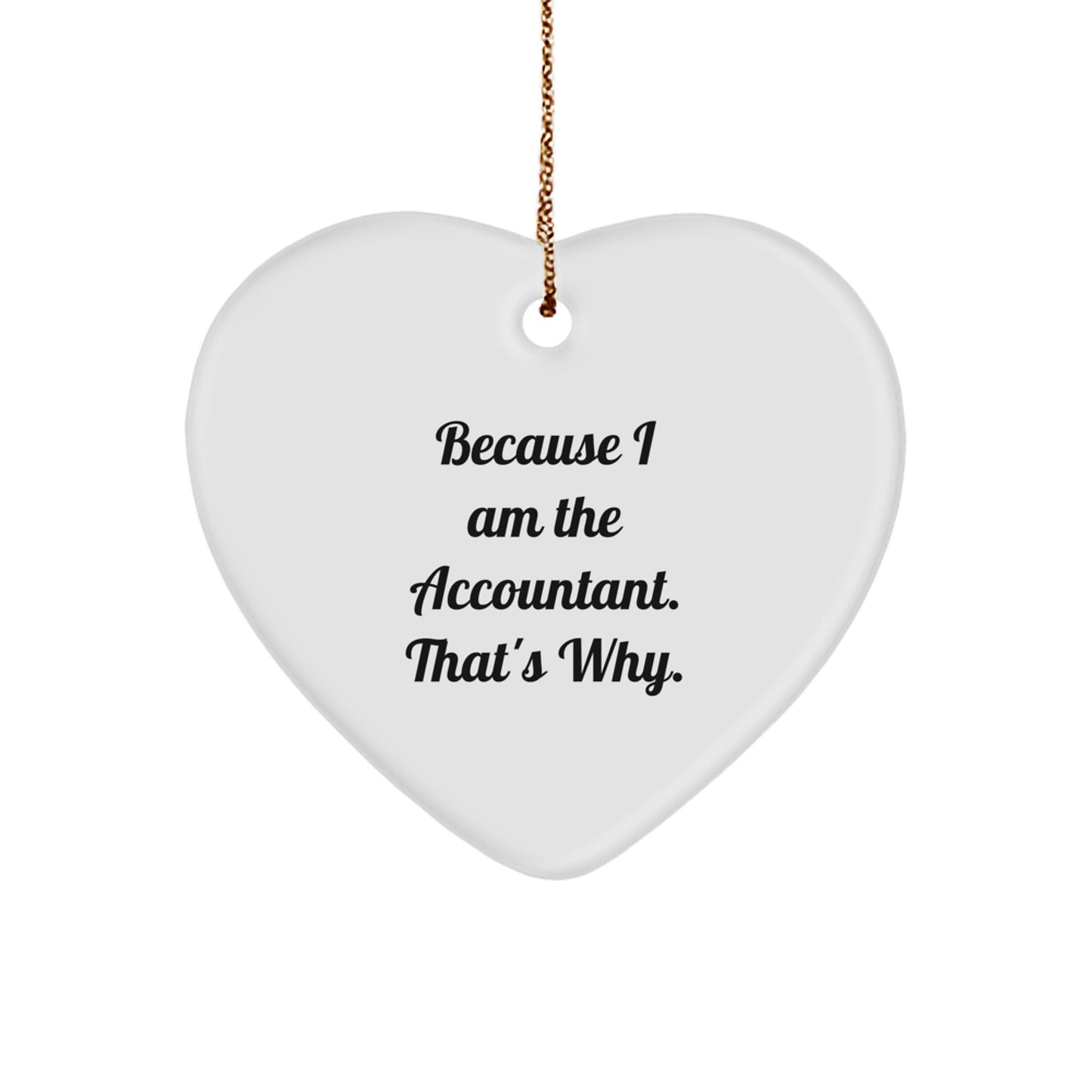 Christmas Gift for Her Accountant Heart Ornament Present Surprise Bright - Image 1