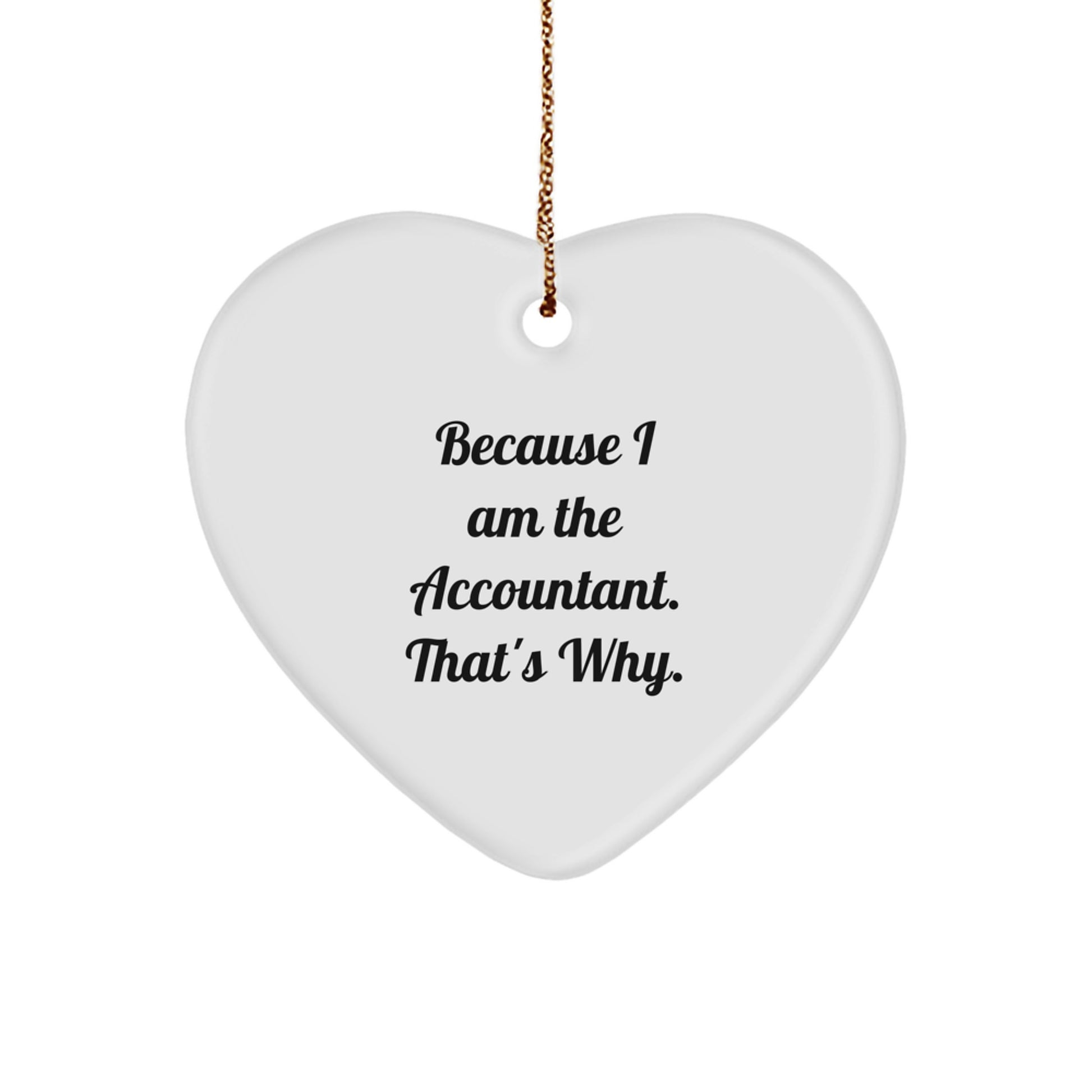 Christmas Gift for Her Accountant Heart Ornament Present Surprise Bright - Image 1
