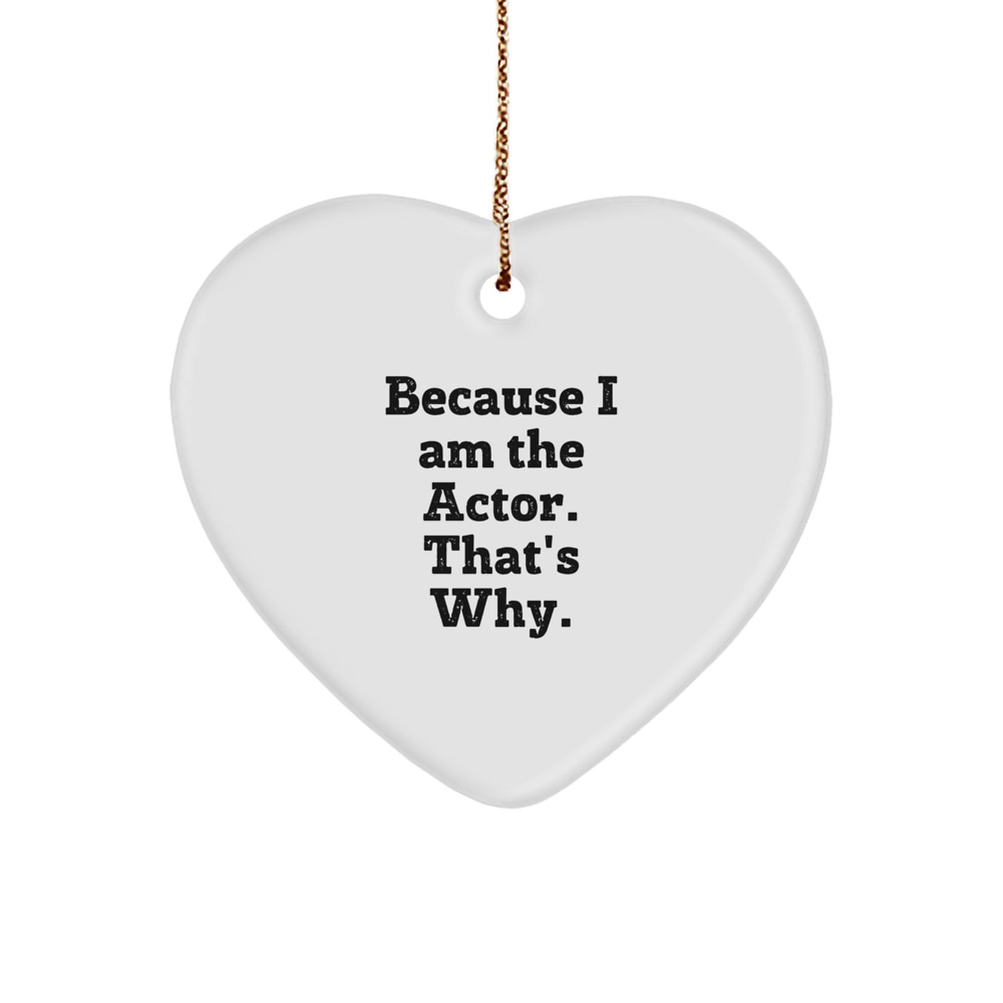 Actor Keepsake Christmas Ornament for Him Heart-Shaped Gift Durable - Image 1