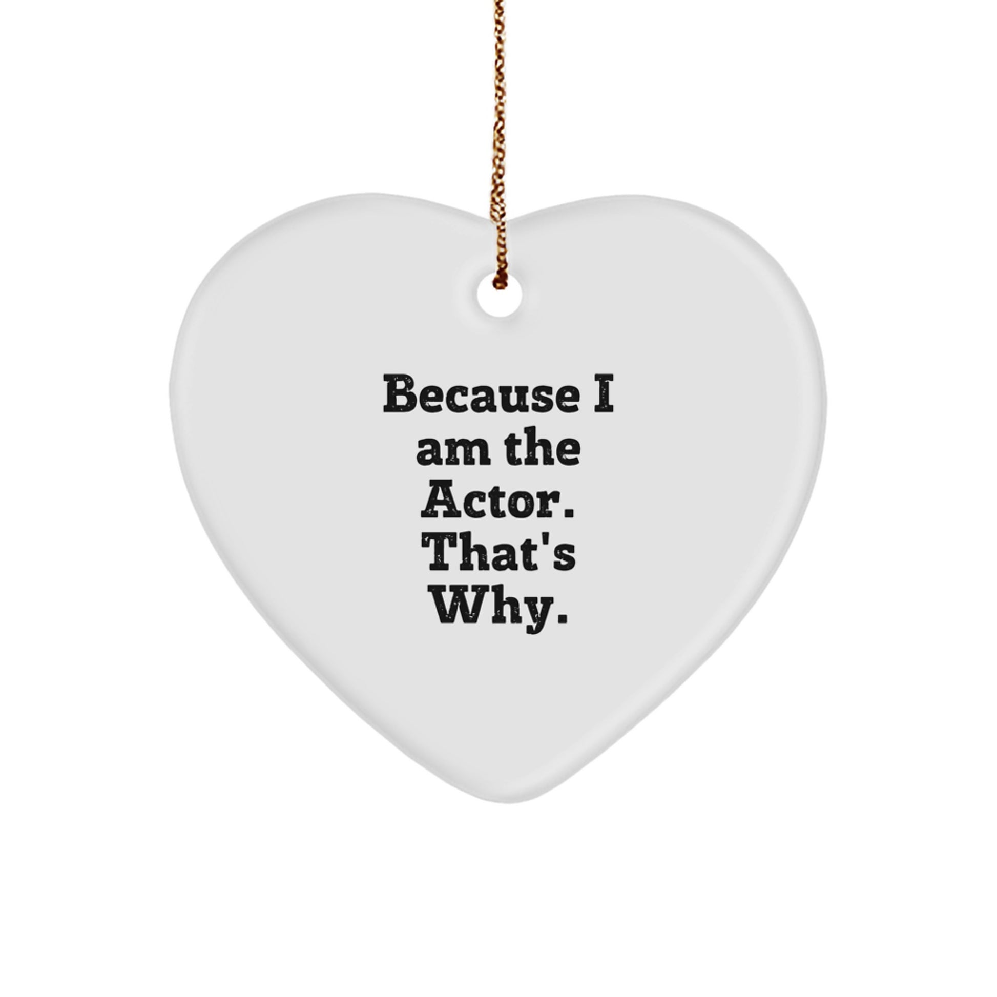 Actor Keepsake Christmas Ornament for Him Heart-Shaped Gift Durable - Image 1